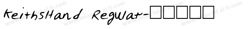 KeithsHand Regular字体转换